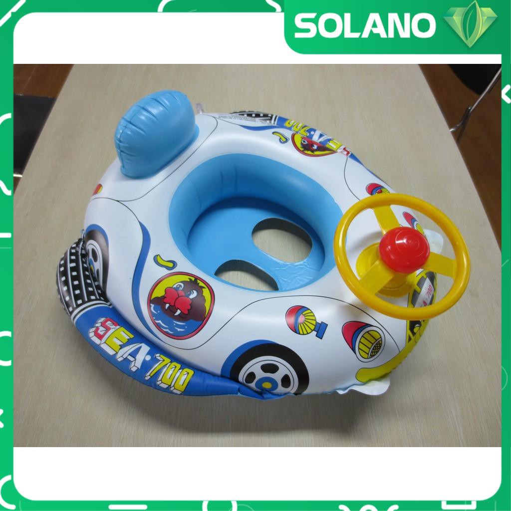 Phao Bơi Cho Bé SOLANO Phao Bơi Trẻ Em Xỏ Chân Chống Lật Hình Ô Tô Có Vô Lăng Và Còi Bấm SS-001099