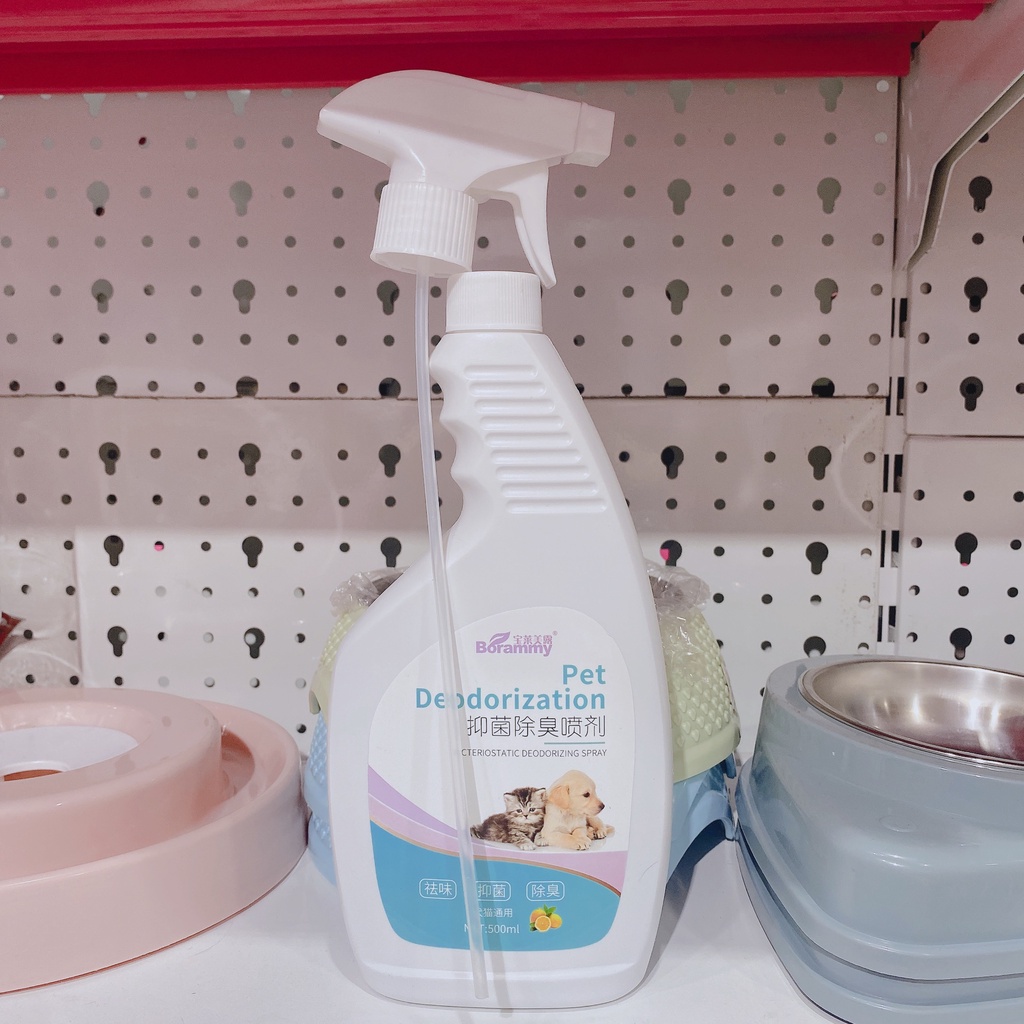 Xịt khử mùi hôi của chó mèo Borammy 500ml - diệt khuẩn môi trường