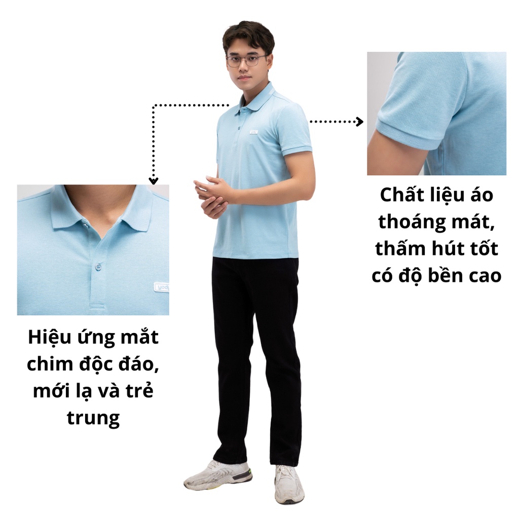 Áo Thun Polo Nam Yody Chính Hãng, Áo Phông Mắt Chim Cotton Cộc Tay Cổ Bẻ Thấm Tốt, Không Nhăn  APM3299