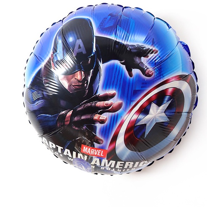 Bong Bóng Lá Nhôm Hình Tròn 18 inch Nhiều Phong Cách Kỳ Lân Baoli Captain America boss baby Frozen hello Kitty Làm Quà Tặng Cho Bé