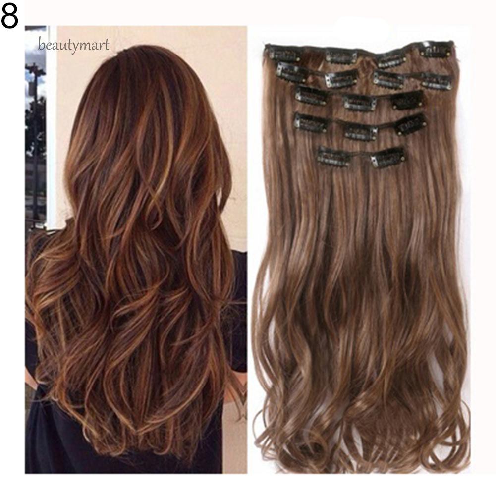 Tóc giả nối dài 16 kẹp tiện dụng cho nữ