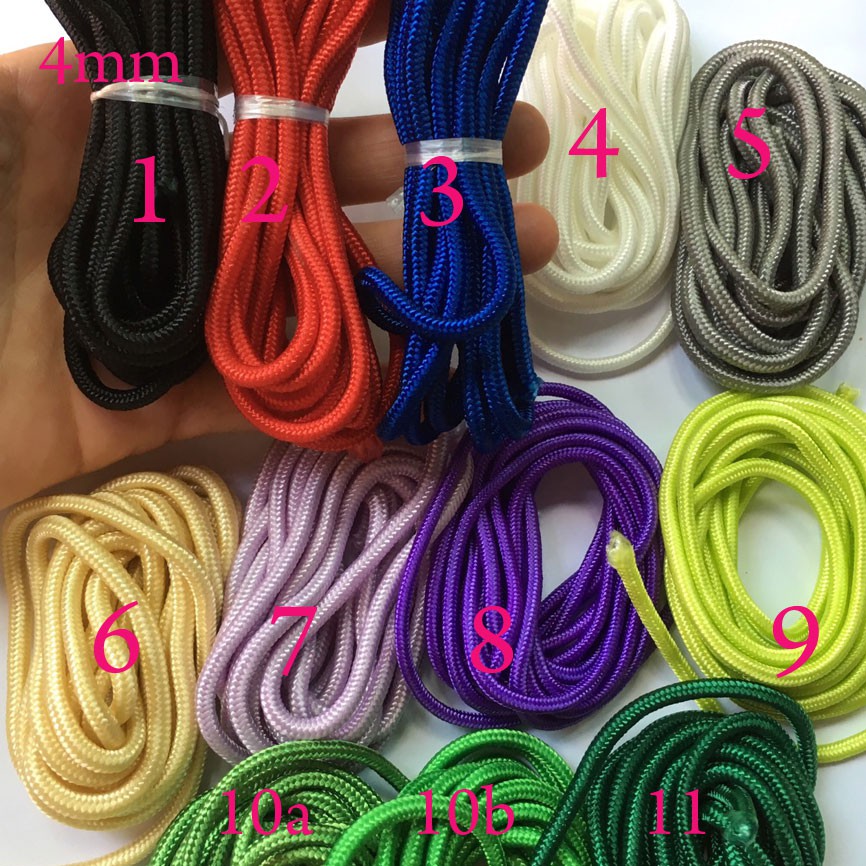 Đoạn 2m dây dù paracord size 3-4mm thắt vòng tay sinh tồn dành cho nam có lõi rút