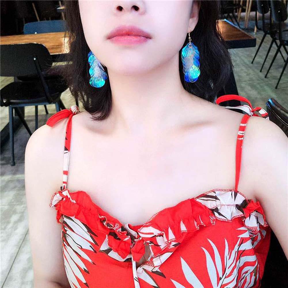 JARRED Bông Tai Hình Đuôi Cá Bằng Kim Loại Nhiều Màu Phong Cách Hàn Quốc Cho Nữ