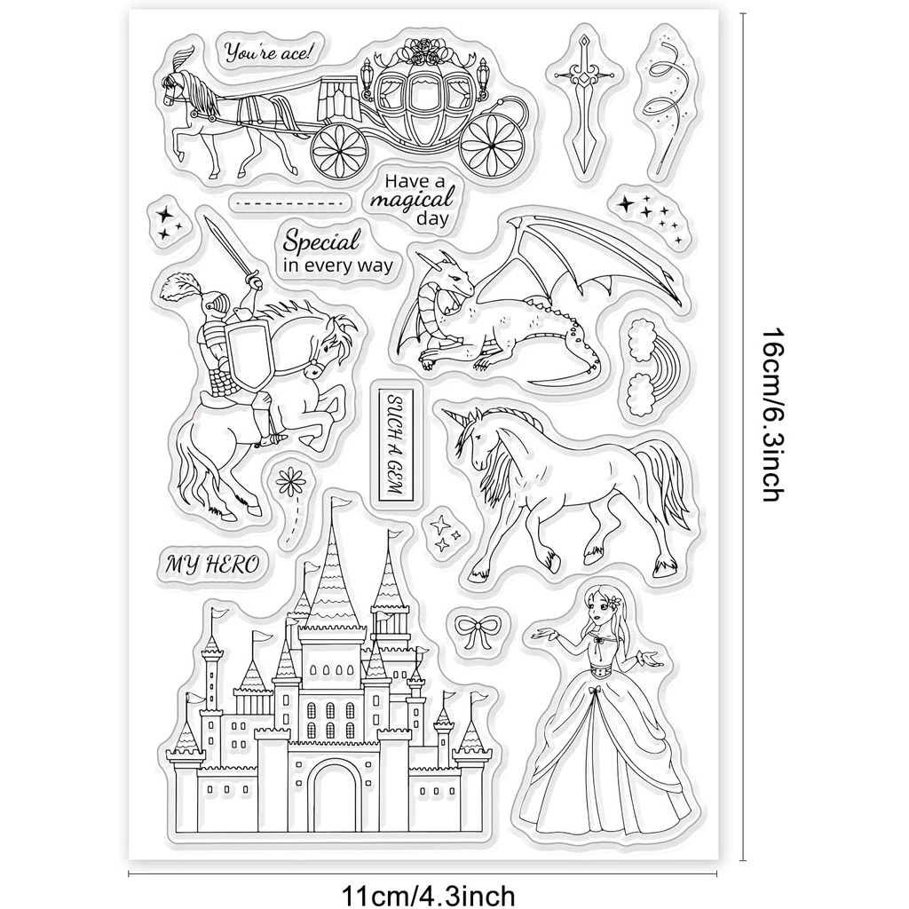 1 Tấm Tem Đóng Dấu Bằng Silicon Trong Suốt Dùng Trang Trí DIY