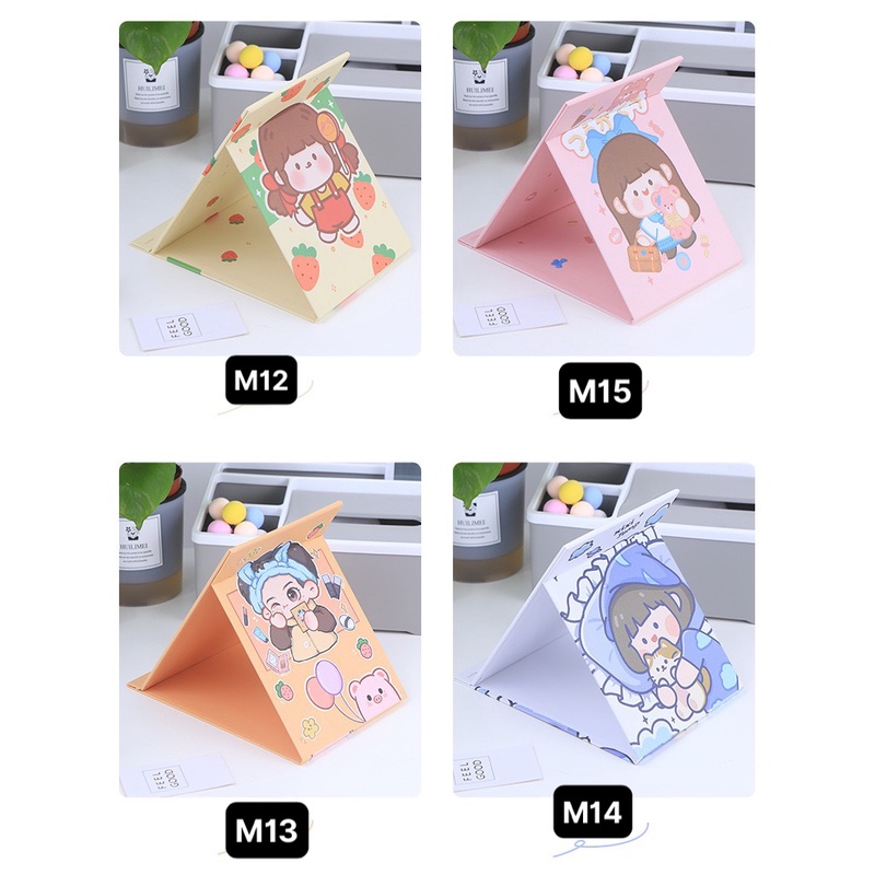 Gương Giấy gấp gọn để bàn size to 14x20cm