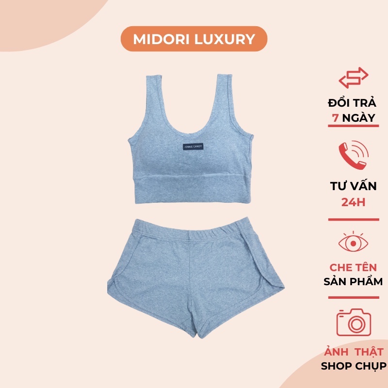 Bộ tập Gym Yoga nữ, Bộ tập thể thao đạp xe cotton quần đùi thoáng mát phong cách năng động CD26