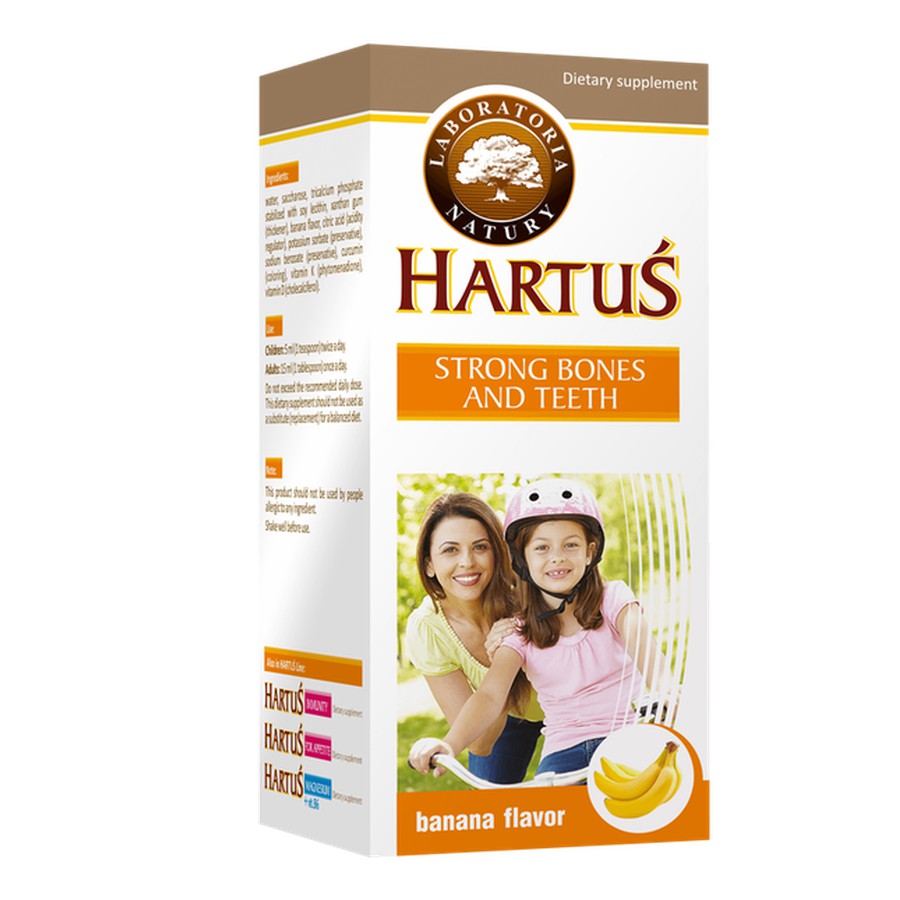 Canxi Hartus dòng Canxi Hartus Strong Bones and Teeth bổ sung vitamin D3, vitamin K, hấp thụ Canxi tối đa