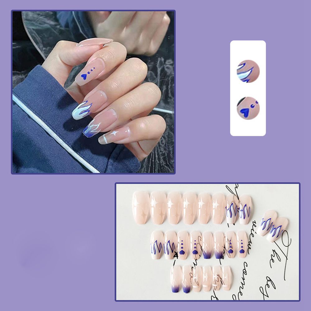 [Hàng mới về] Hộp 24 móng tay giả dài có thể tháo rời