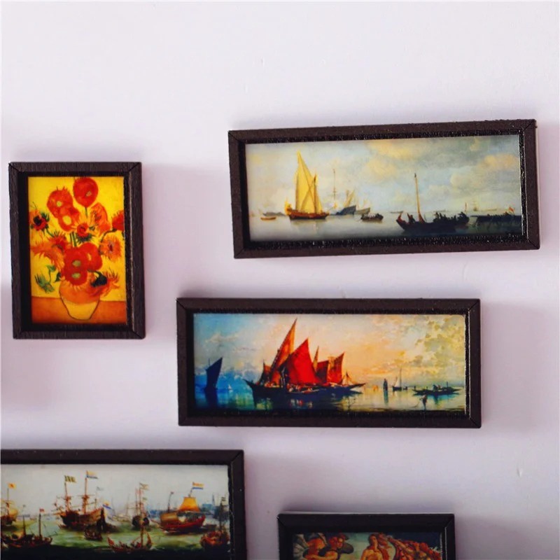 Mô hình tranh treo tường trang trí nhà decor, showroom,diorama DE012