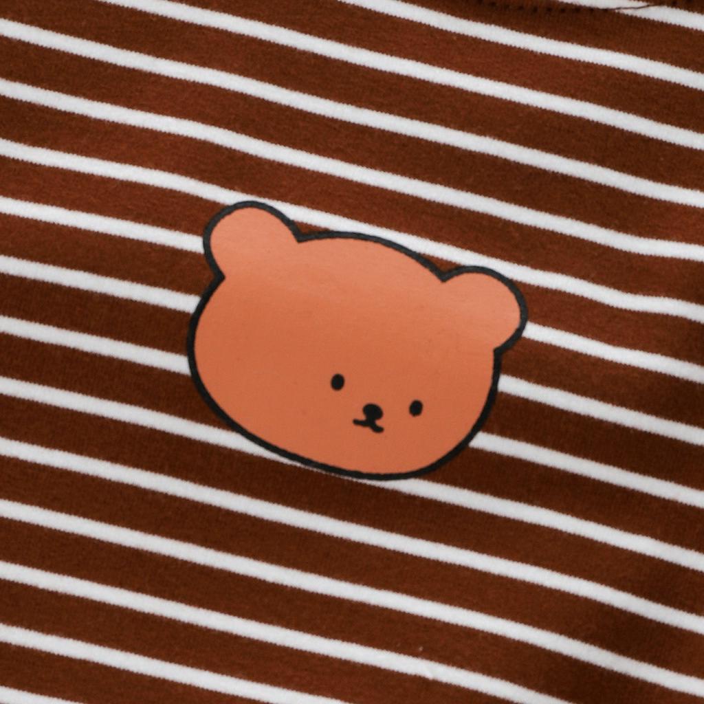 Áo Liền Quần Tay Dài Hoạ Tiết Kẻ Sọc Cho Trẻ Sơ Sinh