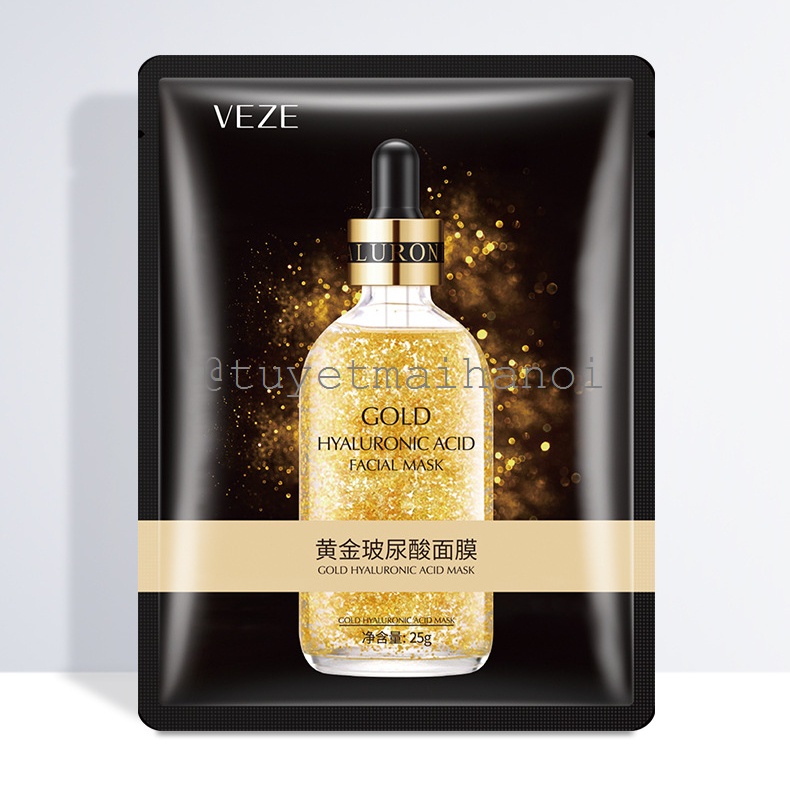Combo 10 Mặt Nạ Tinh Chất Vàng 24K Pure Gold Venzen chống lão hóa, kiềm dầu, dưỡng ẩm da
