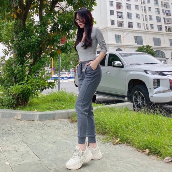 {Amanda}Quần Jogger nữ Len Gân dây dút Dày Dặn Tôn Dáng Nhiều Size 2 màu HOTHIT mặc siêu chất