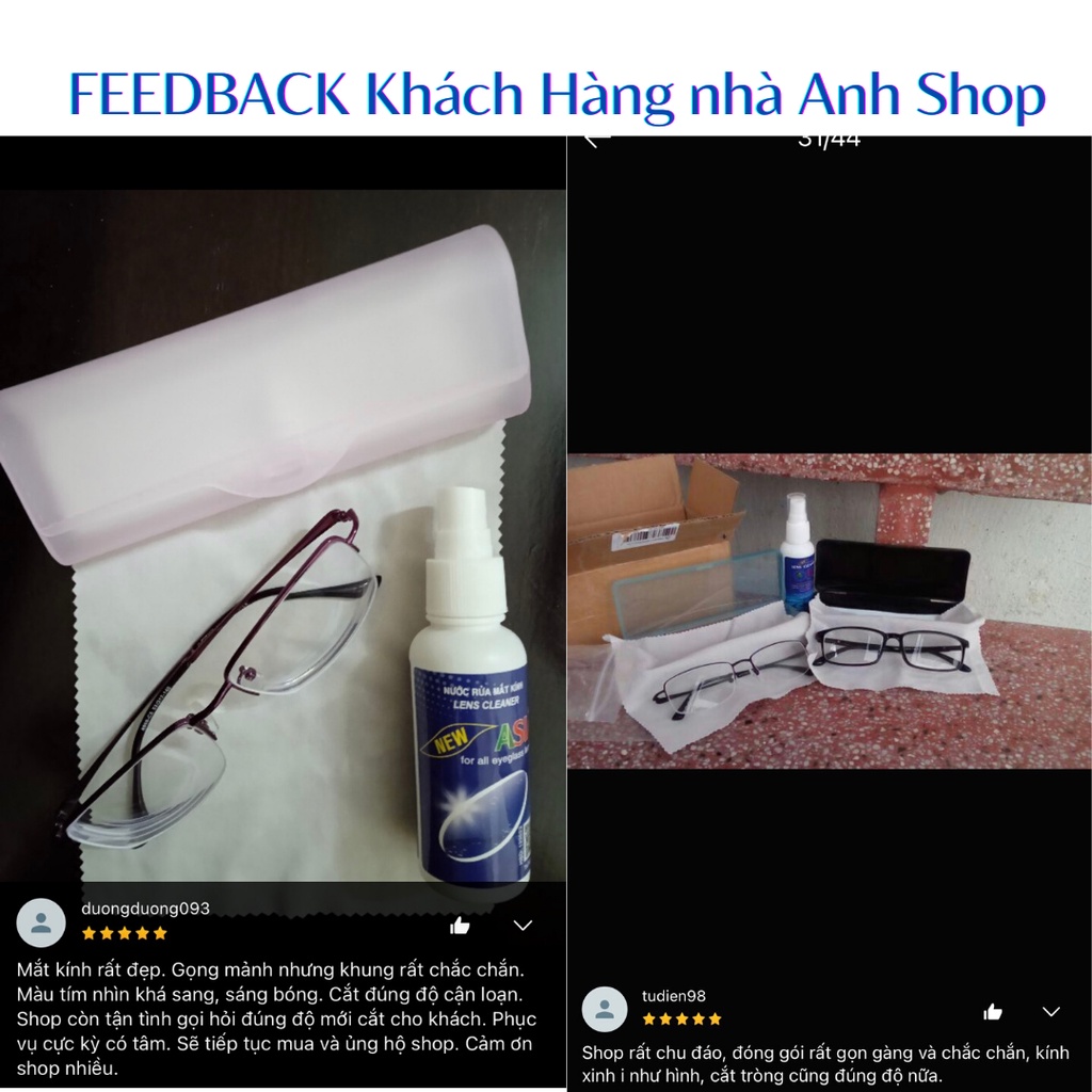 Kính xẻ cước nam nữ nhiều màu sắc kiểu dáng thanh mảnh đeo xinh chất liệu kim loại 8866