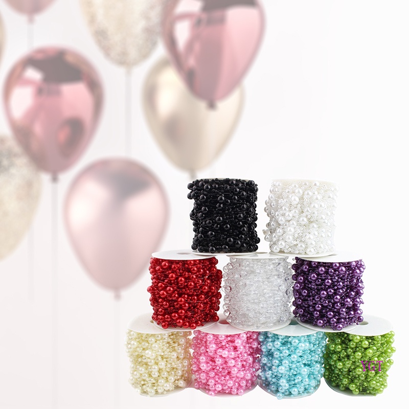 Cuộn 30M Dây Hạt Ngọc Trai Giả Trang Trí Đa Năng