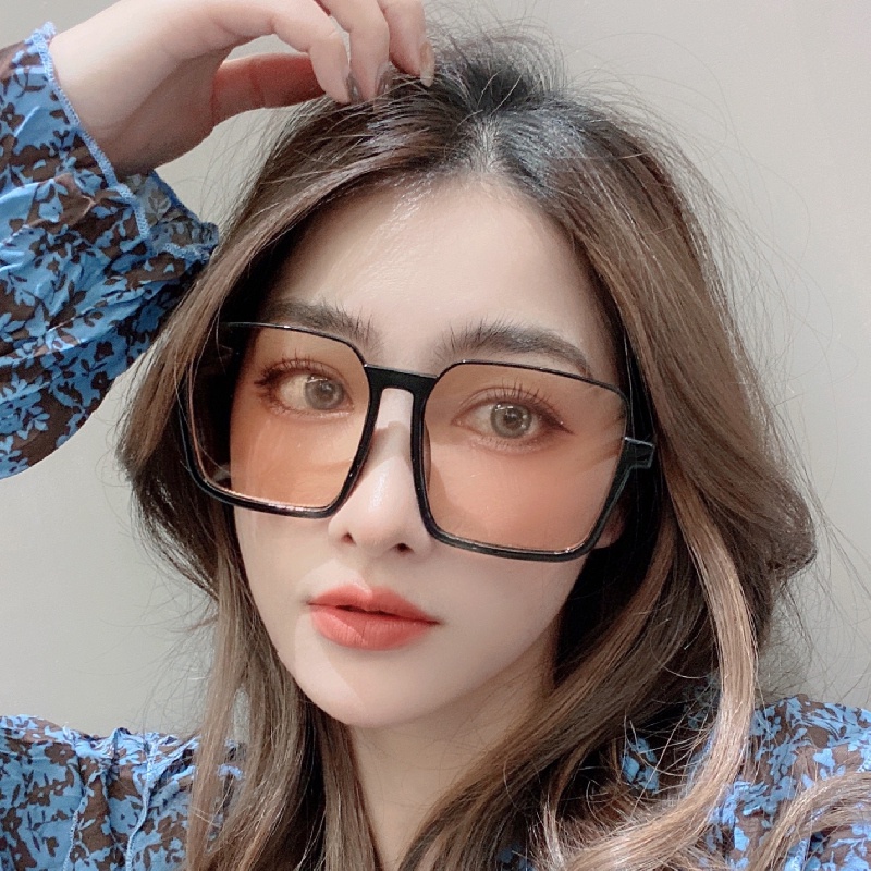 Kính Mát Gọng Vuông Resin Màu Gradient Sang Trọng Chống Tia UV400 Dành Cho Nữ