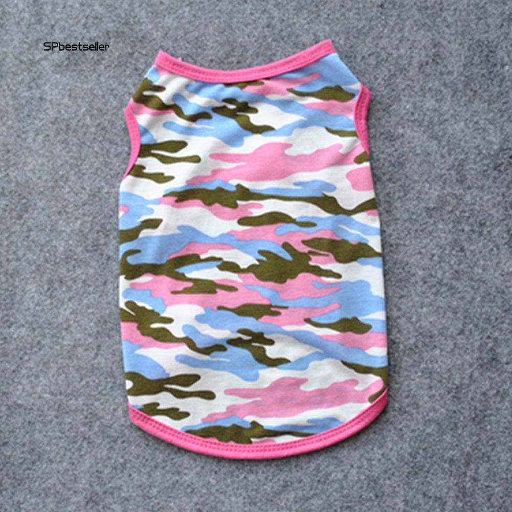 Áo thun sát nách họa tiết rằn ri cho thú cưng