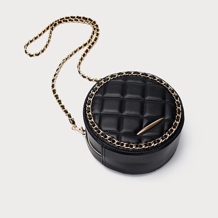 🌸Hàng Order🌸 Túi Xách Nữ CEEKAY Kiểu Dáng Tròn Họa Tiết Da Trần Quai Da Phối Xích Sang Chảnh Nữ Tính 🌸Hàng Quảng Châu