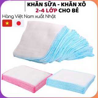 Khăn xô sữa cho bé Kiba 2 3 4 lớp cao cấp vệ sinh rửa mặt siêu mềm mịn an toàn thân thiện với trẻ KHSUA01