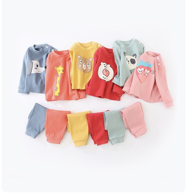 Bộ cotton dầy hình thú dễ thương