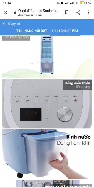 Quạt điều hòa sun house SHD7718