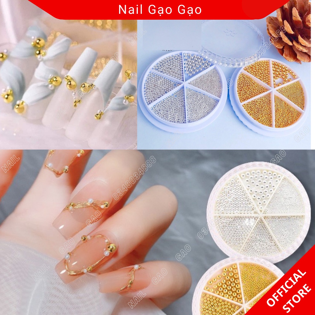 BI nail trang trí móng vàng bạc
