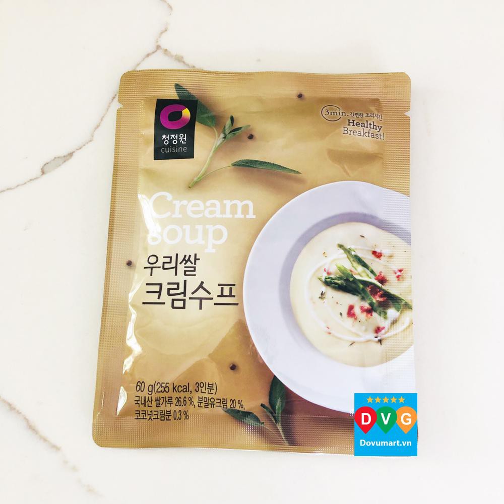 Súp Kem Ăn Liền Hàn Quốc ( Cream Soup) Daesang 60g ( 255 kcal)