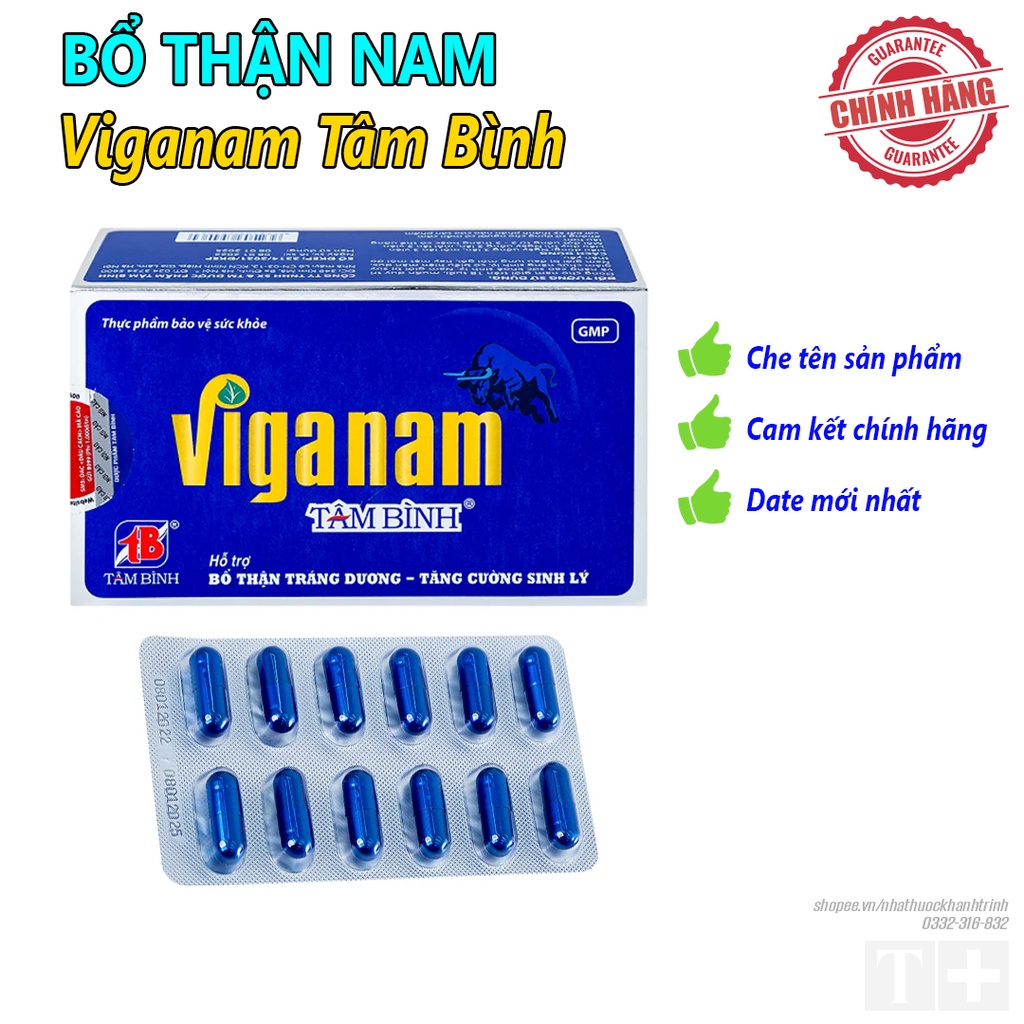 (60 viên) VIGANAM TÂM BÌNH - bổ thận nam, tăng cường sinh lý nam giới