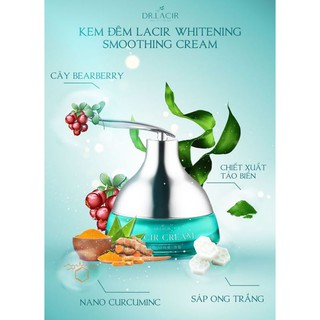 [tặng quà ] hộp 50gr KEM DƯỠNG DA BAN ĐÊM DR. LACIR _ Giúp da sáng mịn