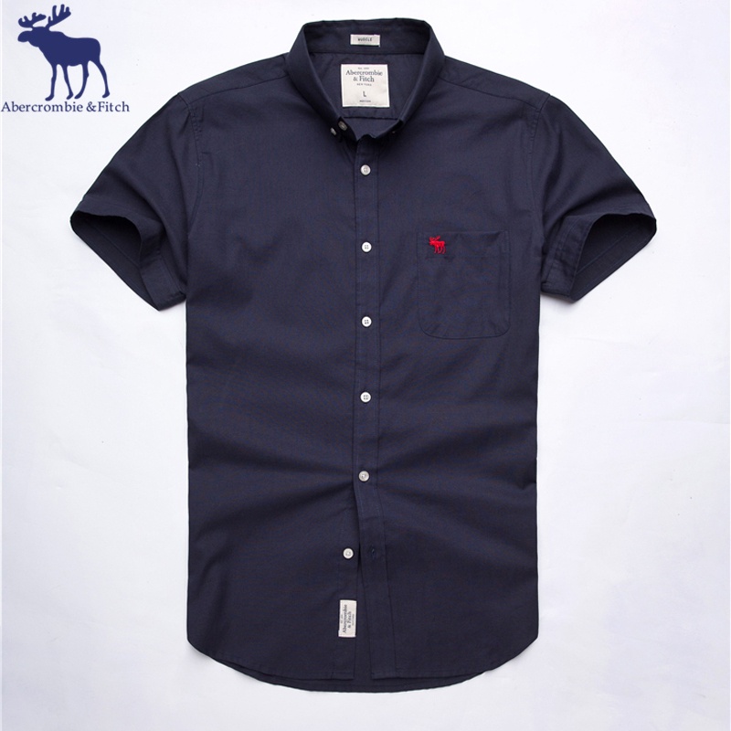 Áo polo Tay Ngắn Màu Trơn Thoáng Khí Phong Cách Abercrombie & Fitch_S Mùa Hè Mới 2022 Cho Nam