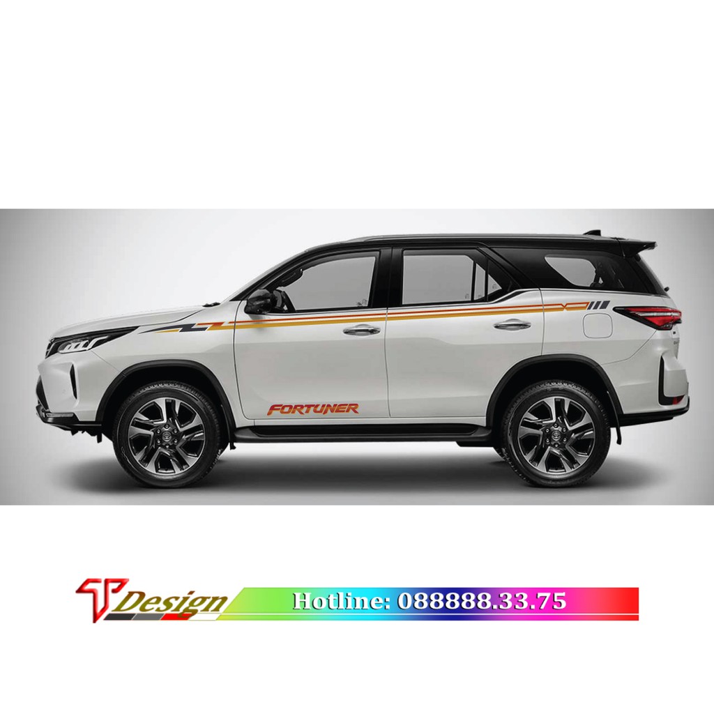 Tem xe fortuner, tem dán sườn xe innova tem xe oto đẹp WRAP79