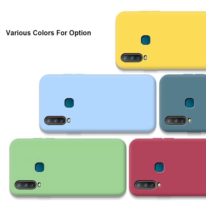 Ốp điện thoại silicon màu trơn cho Vivo Y11 2019 Y15 Y17 V17 Pro Y50 Y30 S1