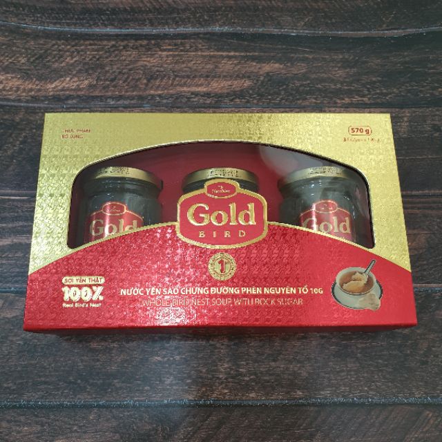 Hộp Quà Nước Yến Sào Nguyên Tổ Chưng Đường Phèn - NUTRINEST - Gold Bird -