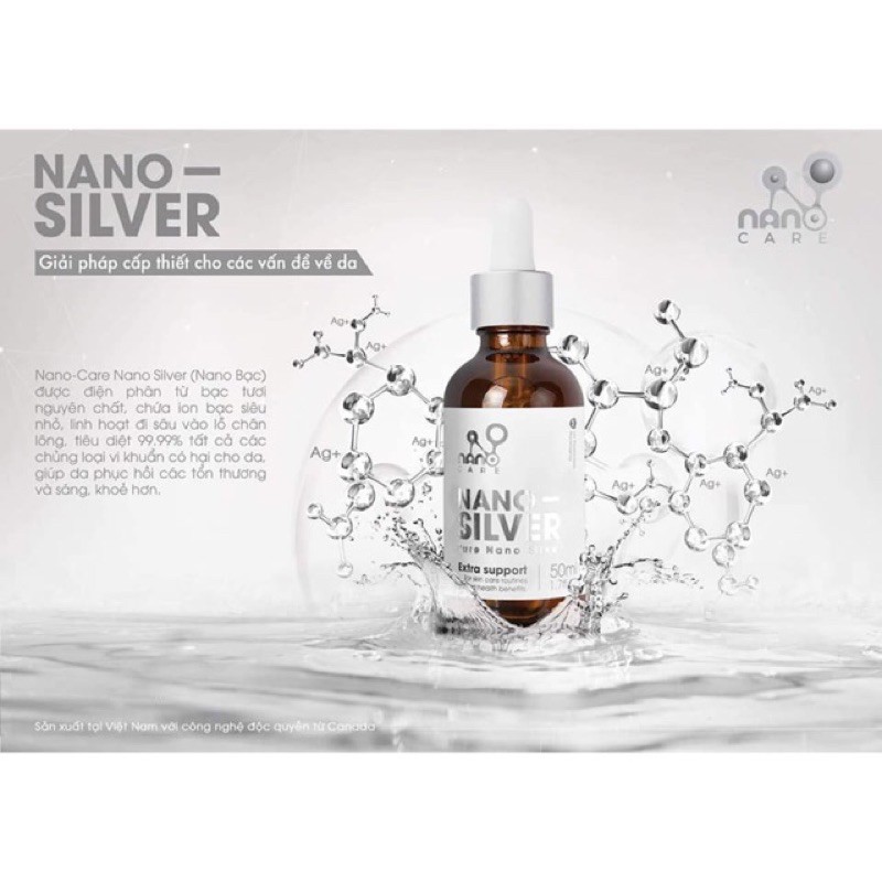 Nano Bạc (Nano Silver) bảo vệ sạch da, tăng hấp thụ mỹ phẩm