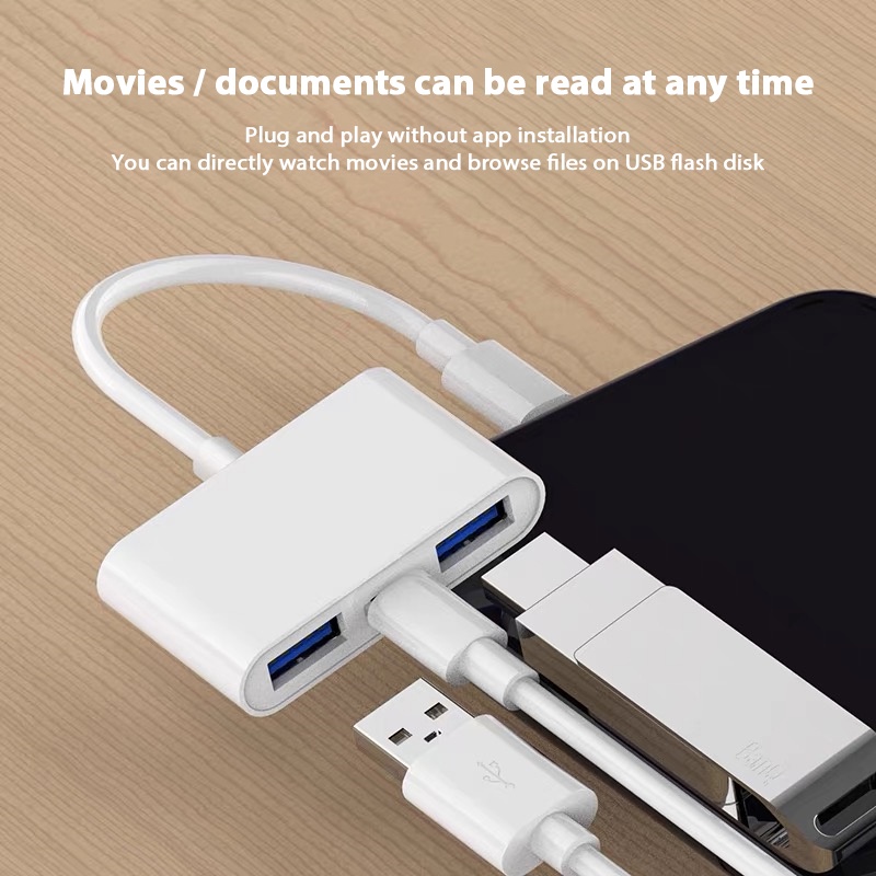 Đầu Chuyển Đổi Cáp OTG Lightning Sang USB Tiện Dụng Cho IOS 13 U Disk OTG Ipad Iphone 11 Pro Xs Max Xr X 6 7 8 Plus