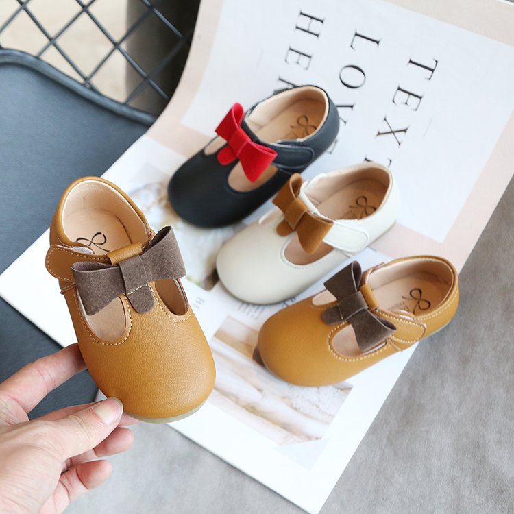 Giày búp bê đính nơ phong cách Hàn Quốc xinh xắn cho bé gái