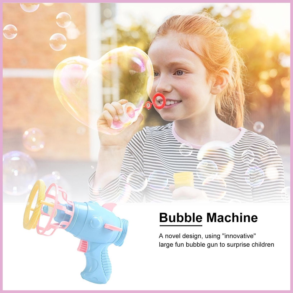 Súng Bắn Bong Bóng Xà Phòng Tự Động Hình Hoạt Hình Xinh Xắn Cho Bé
