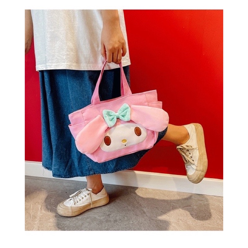 TÚI CANVAS XÁCH TAY HOẠ TIẾT DỄ THƯƠNG