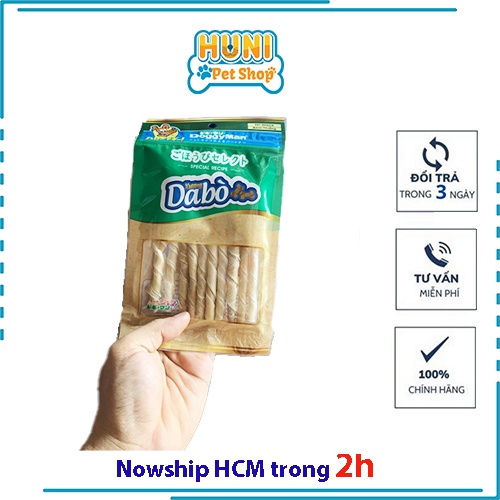 XƯƠNG QUE GẶM DA BÒ TỰ NHIÊN - Xương cho chó gói 10 cây - thương hiệu DoggyMan