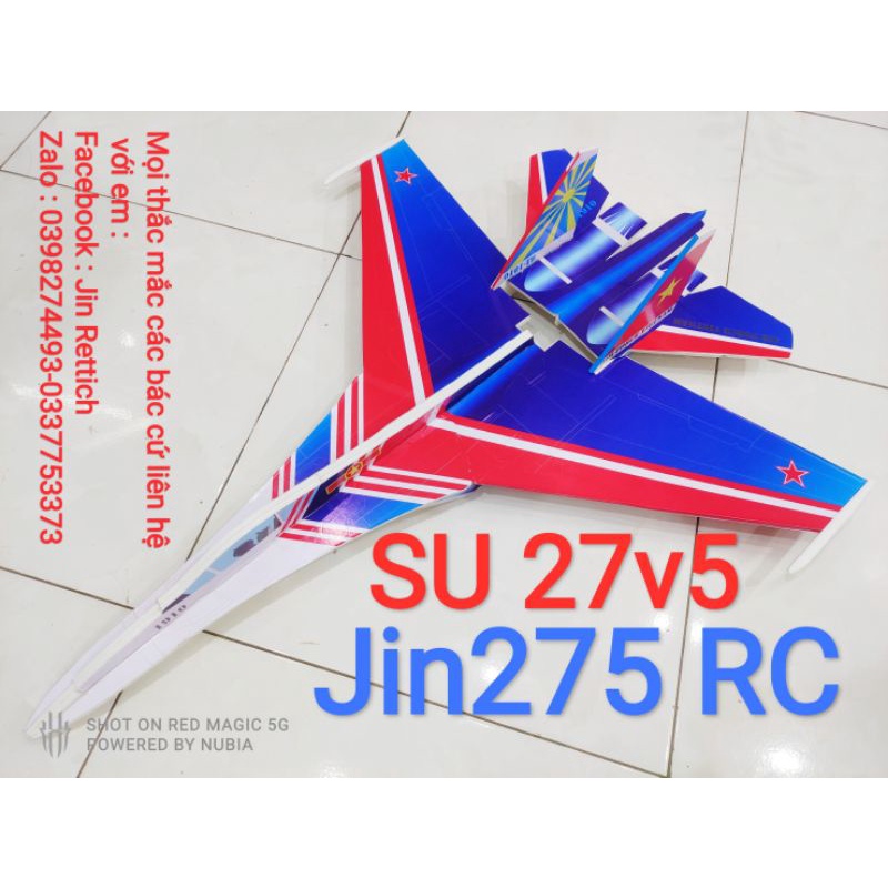 ❤️ Siêu Sale ♥️ Bộ vỏ kit máy bay Su-27 V5 Flat sải 74 cm