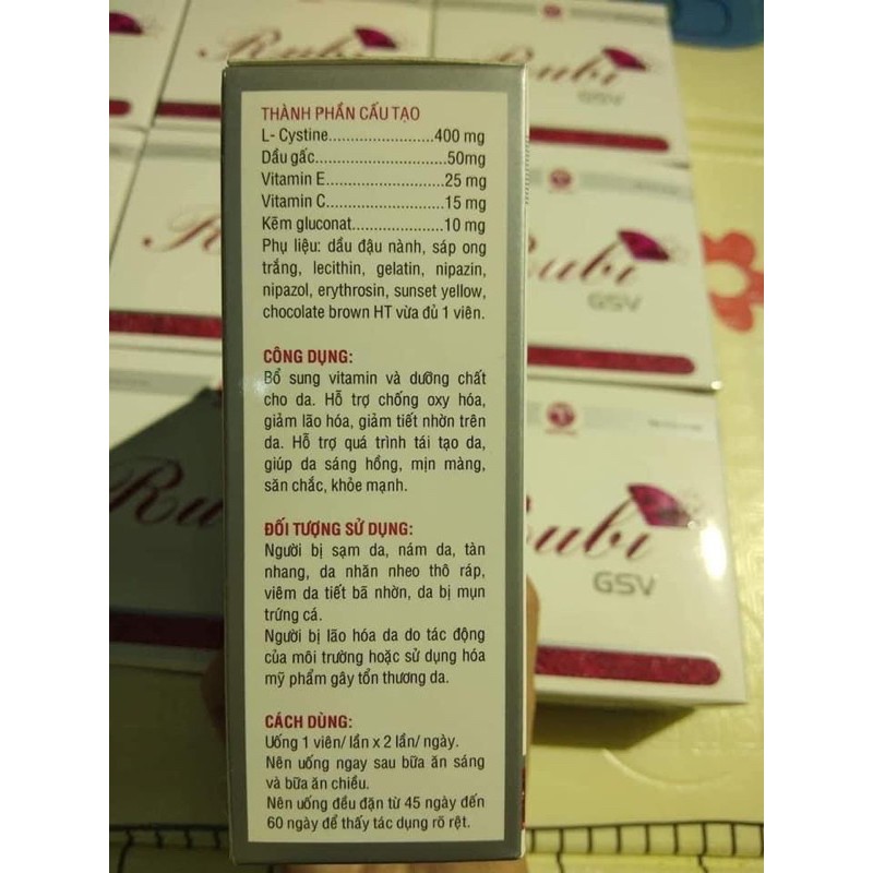 RUBI GSV- BỔ SUNG VITAMIN VÀ ĐẸP DA 60Viên | BigBuy360 - bigbuy360.vn