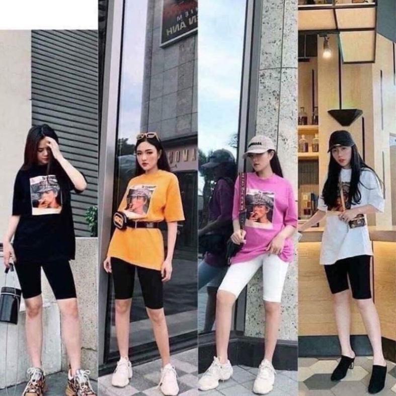 Quần legging nữ trên gối nhiều màu chất cotton thời trang Banamo Fashion 7101 | WebRaoVat - webraovat.net.vn