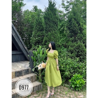 Bigsize Đầm cổ vuông D977