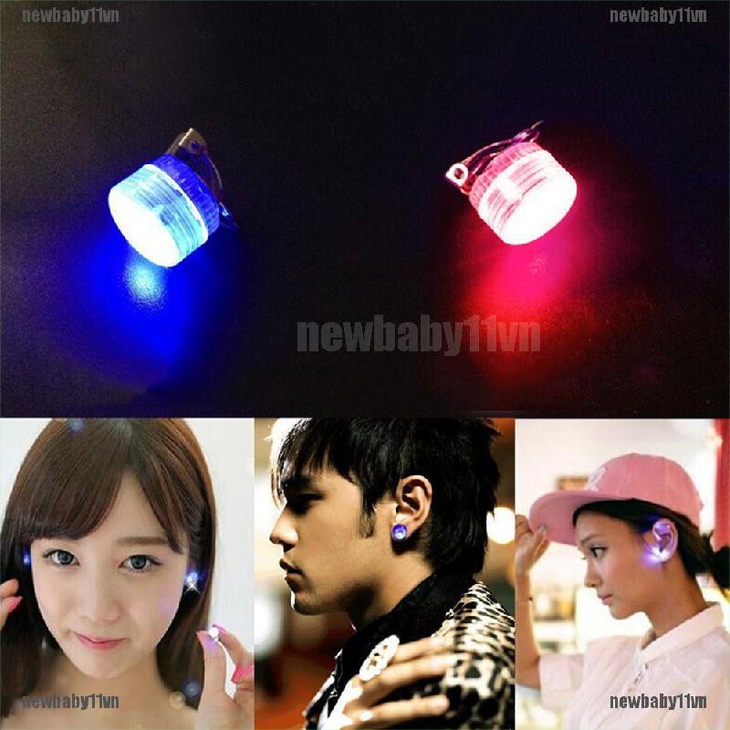 Bông tai đèn led màu xanh đỏ lấp lánh
