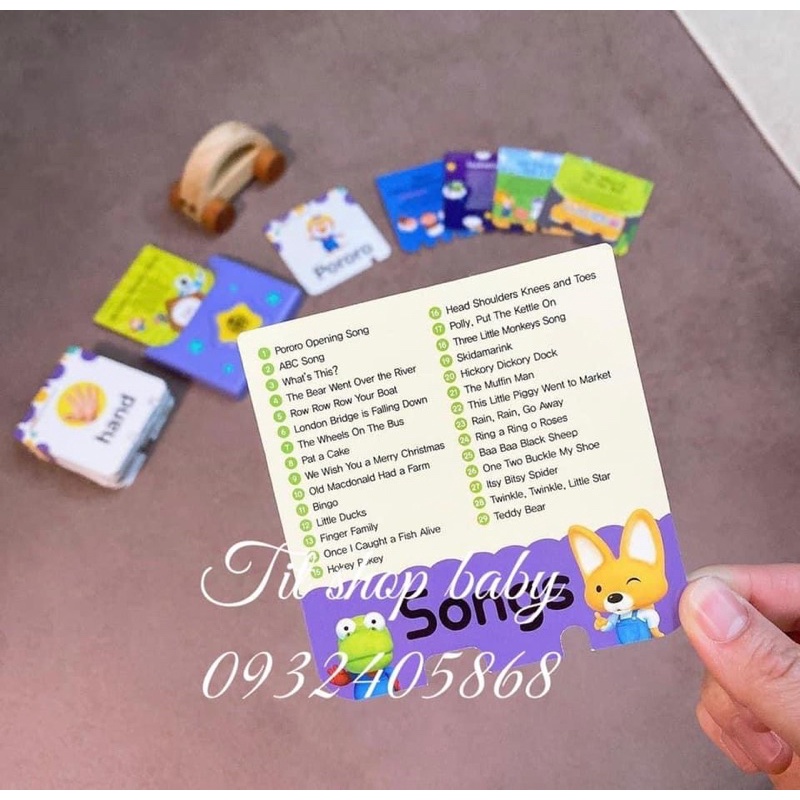 Thẻ phát nhạc - học tiếng anh Pororo nội địa Hàn quốc