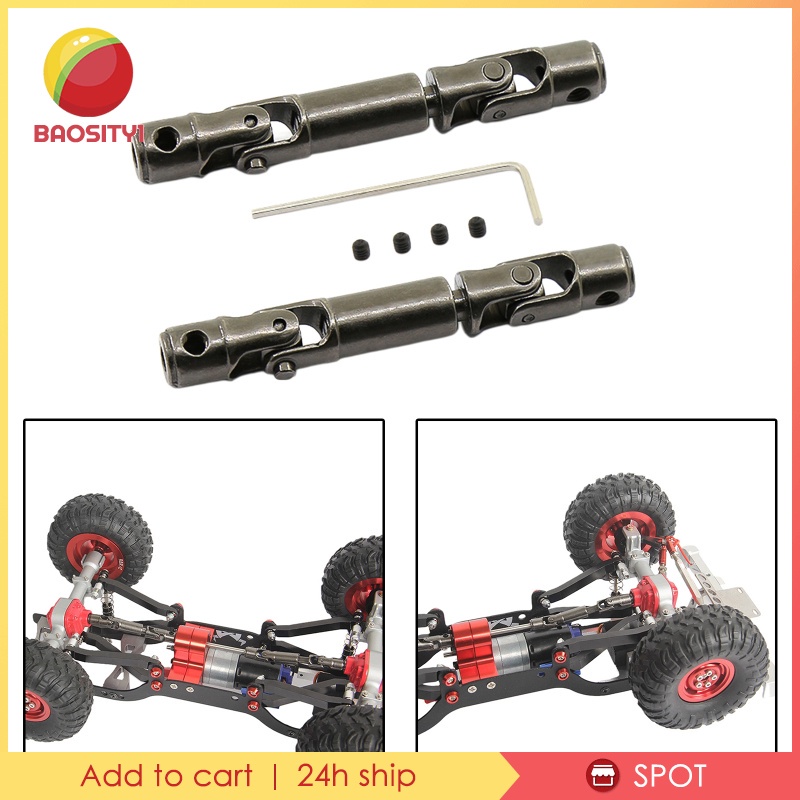 [Baosity1] Set 2 Trục Truyền Động Bằng Titan Cho Xe Tải Điều Khiển Từ Xa WPL D12 Tỉ Lệ 1 / 10