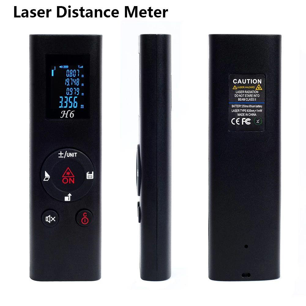 LAKAMIER Máy Đo Khoảng Cách Kỹ Thuật Số Thông Minh Cầm Tay Sạc USB