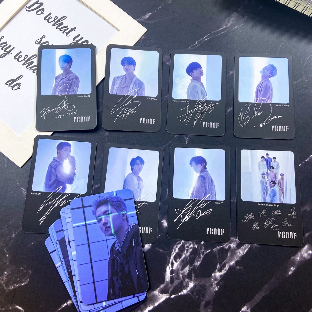 BTS 9º Aniversário Photocard Álbum &quot;Proof&quot; Periférico Photo Card Foto do Grupo LOMO Card
