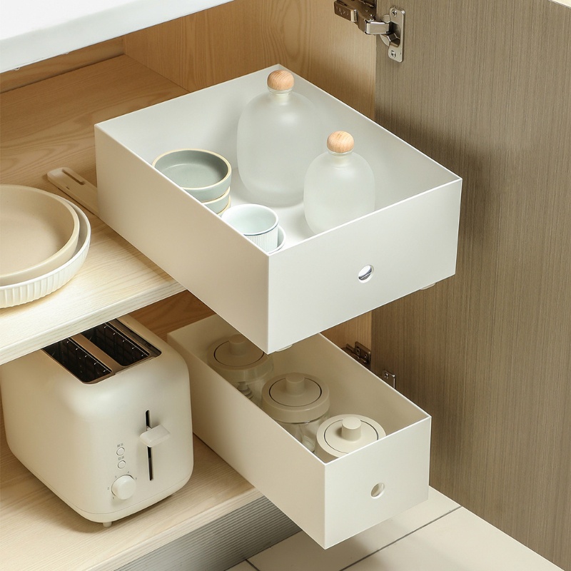Set 2 Đường Ray Trượt Thu Gọn Không Gây Tiếng Ồn Cho Nhà Bếp / Phòng Ngủ