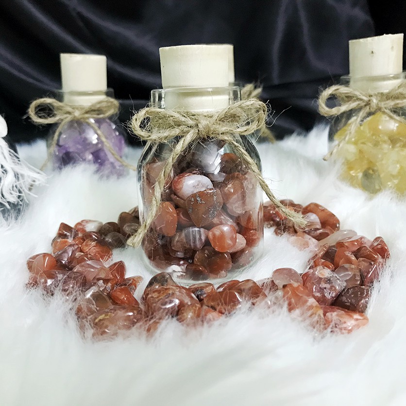 Hũ đá thanh tẩy tarot, 100 gram đá vụn tự nhiên Lilida Tarot