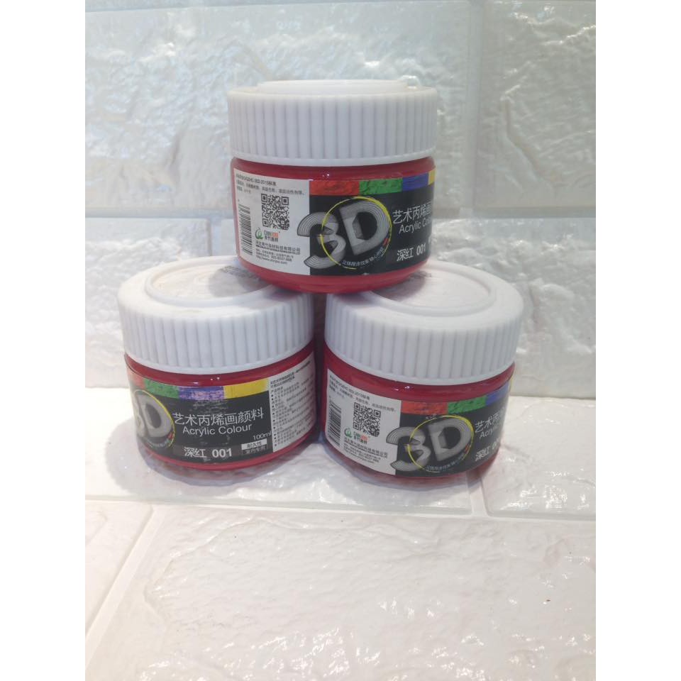 Màu acrylic vẽ vải, vẽ áo, vẽ giày, tranh tường...loại 100ml